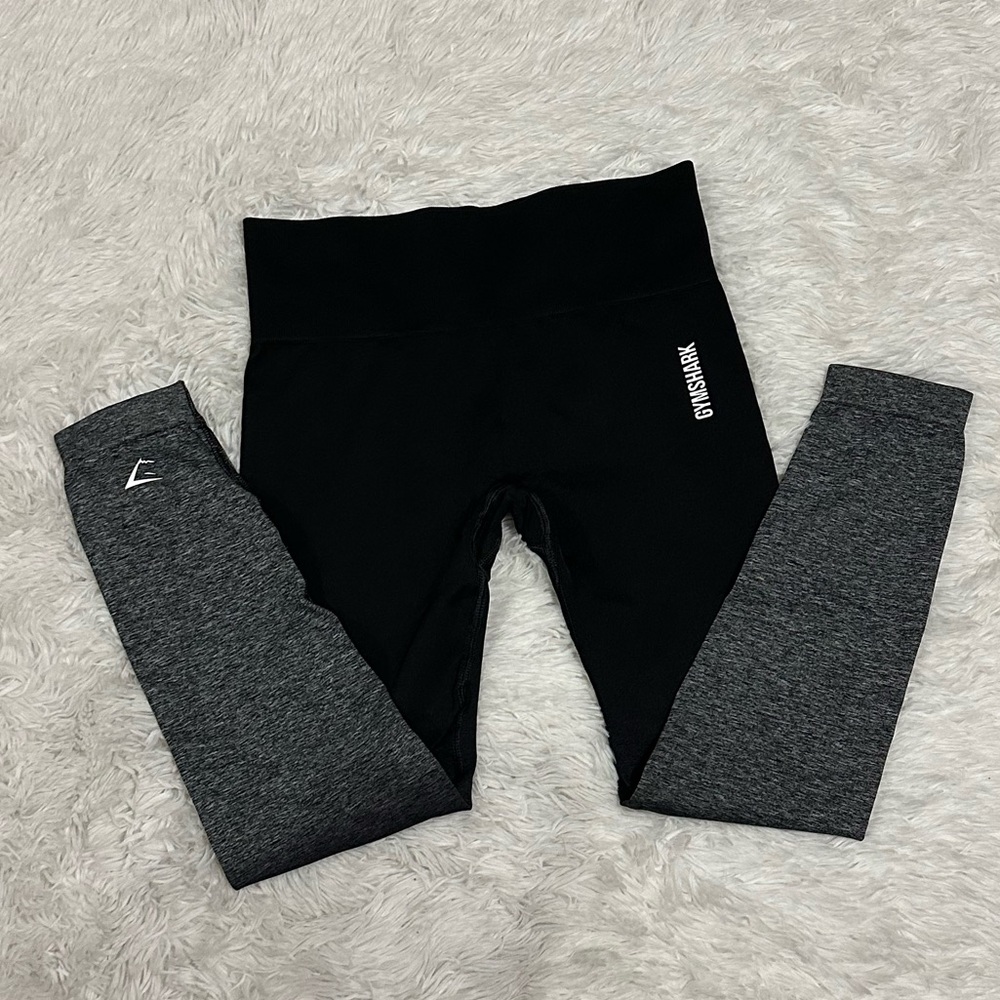 Gymshark Black and Grey Seamless Ombre Leggings